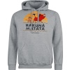 The Lion King Pumbaa Timon Hakuna Matata Mikina s kapucí šedá - Merchstore.cz