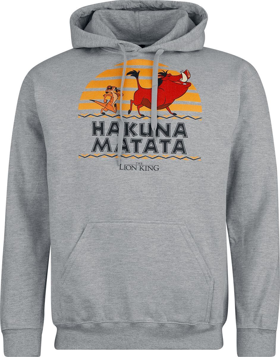 The Lion King Pumbaa Timon Hakuna Matata Mikina s kapucí šedá - Merchstore.cz The Lion King Pumbaa Timon Hakuna Matata Mikina s kapucí šedá - Merchstore.cz