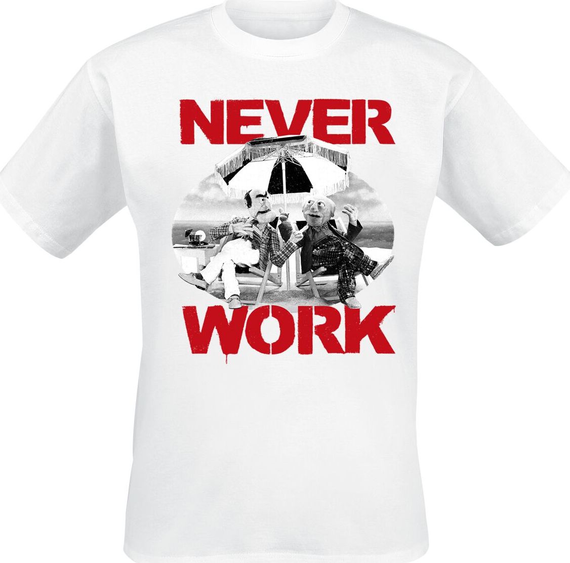 The Muppets Never Work Tričko bílá - Merchstore.cz The Muppets Never Work Tričko bílá - Merchstore.cz