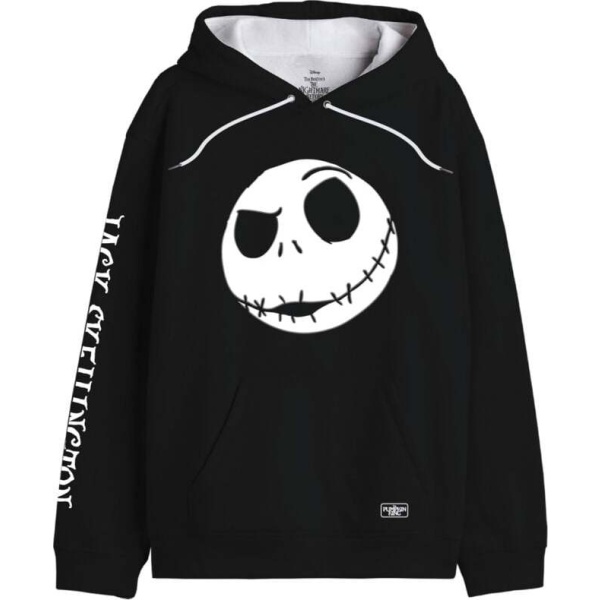 The Nightmare Before Christmas Jack Skellington Mikina s kapucí cerná/bílá - Merchstore.cz
