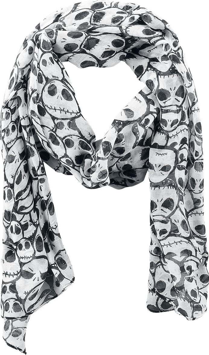 The Nightmare Before Christmas Jack Skellington Šátek/šála bílá/cerná - Merchstore.cz The Nightmare Before Christmas Jack Skellington Šátek/šála bílá/cerná - Merchstore.cz
