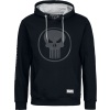 The Punisher Skull Logo Mikina s kapucí cerná/šedá - Merchstore.cz