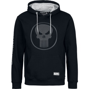 The Punisher Skull Logo Mikina s kapucí cerná/šedá - Merchstore.cz