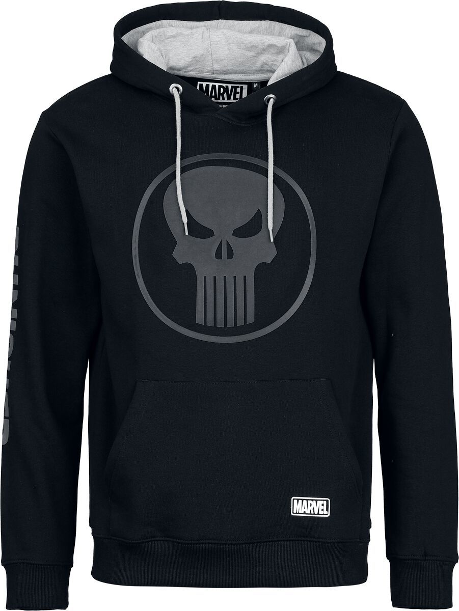 The Punisher Skull Logo Mikina s kapucí cerná/šedá - Merchstore.cz The Punisher Skull Logo Mikina s kapucí cerná/šedá - Merchstore.cz