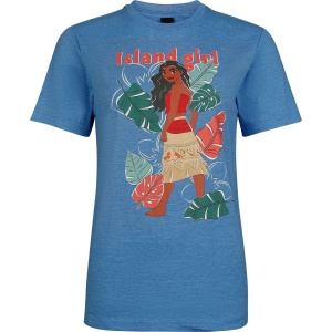 Vaiana Vaiana Floral Portrant Dámské tričko královská modrá - Merchstore.cz