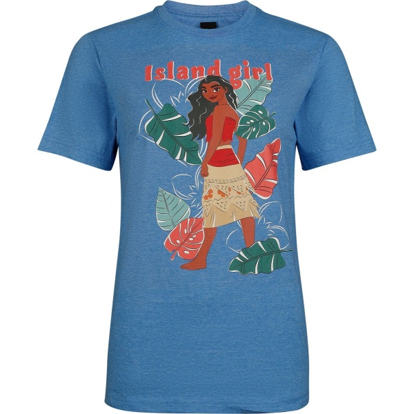 Vaiana Vaiana Floral Portrant Dámské tričko královská modrá - Merchstore.cz
