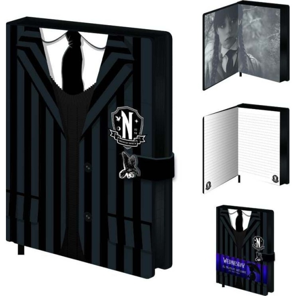 Wednesday Uniform Notes cerná/bílá - Merchstore.cz