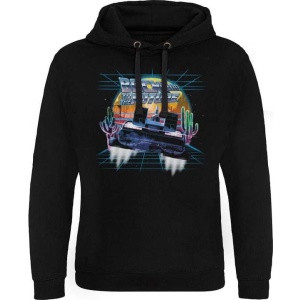 Back To The Future Retro Neon Desert Mikina s kapucí černá - Merchstore.cz