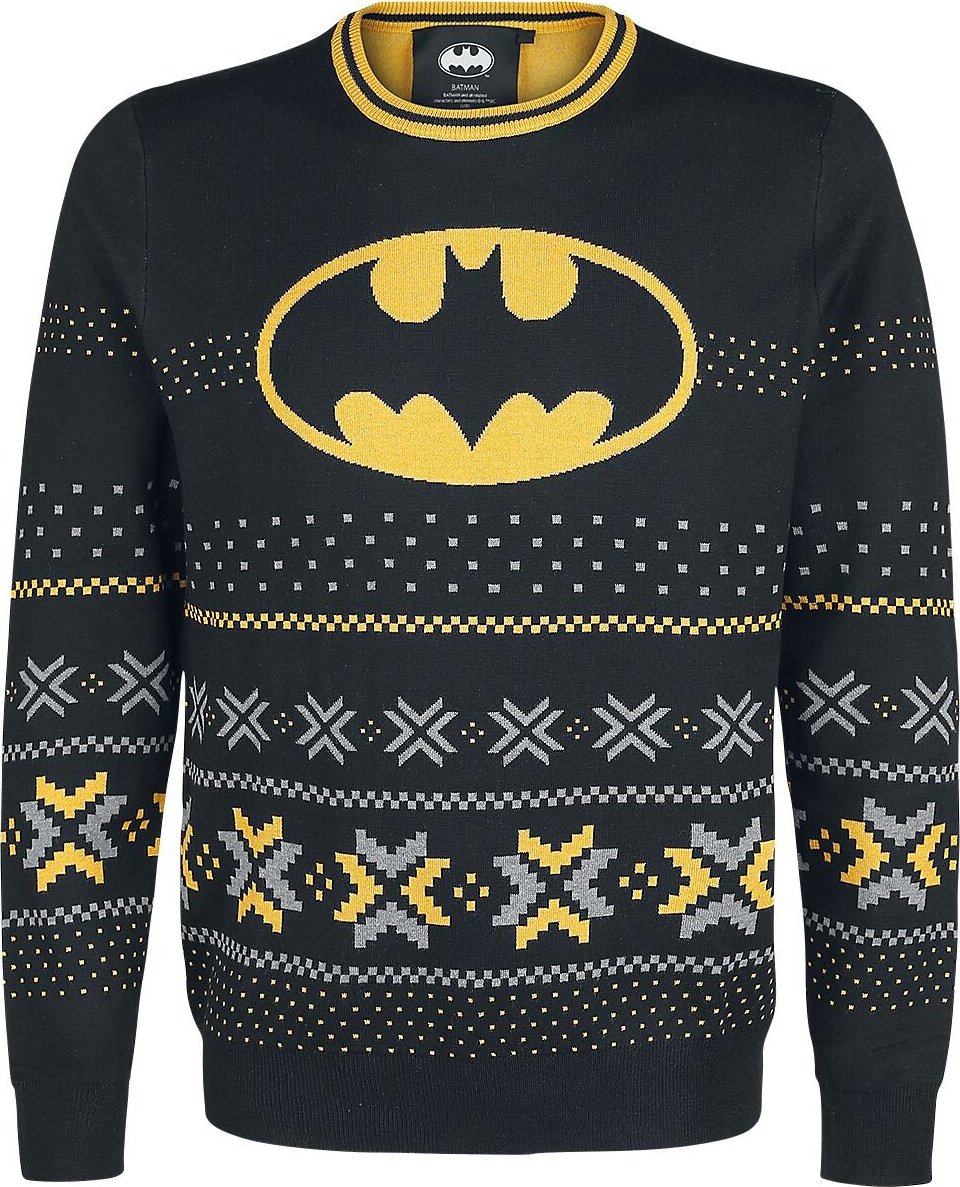 Batman Logo Pletený svetr černá - Merchstore.cz Batman Logo Pletený svetr černá - Merchstore.cz