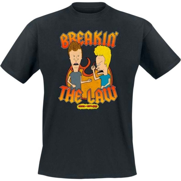 Beavis And Butt-Head Breakin' The Law Tričko černá - Merchstore.cz