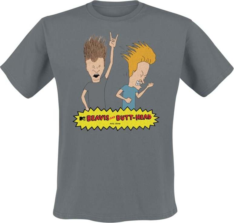 Beavis And Butt-Head Headbanging Tričko tmavě šedá - Merchstore.cz Beavis And Butt-Head Headbanging Tričko tmavě šedá - Merchstore.cz