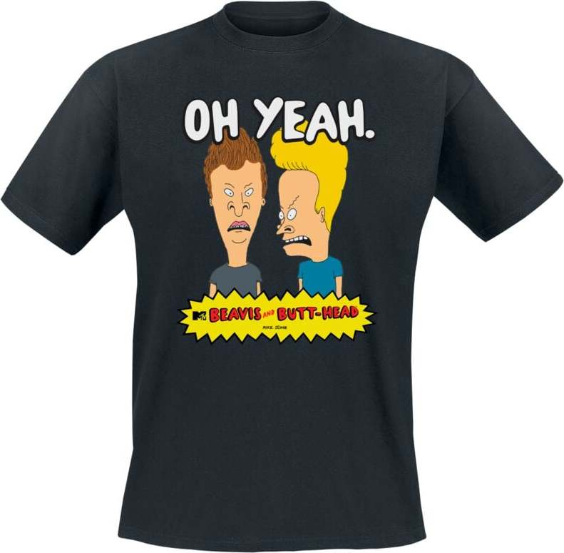 Beavis And Butt-Head Oh Yeah! Tričko černá - Merchstore.cz Beavis And Butt-Head Oh Yeah! Tričko černá - Merchstore.cz