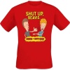 Beavis And Butt-Head Shut Up Beavis Tričko červená - Merchstore.cz