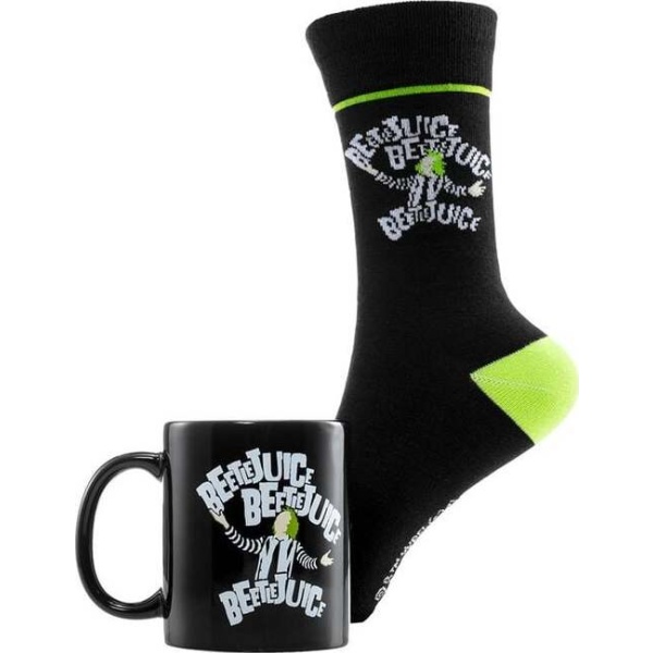 Beetlejuice Hrnek s ponožkami Beetlejuice Hrnek vícebarevný - Merchstore.cz