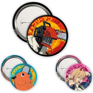 Chainsaw Man Denji - Devil - Pochita Sada odznaku vícebarevný - Merchstore.cz