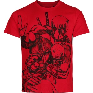 Deadpool Sketch Tričko červená - Merchstore.cz