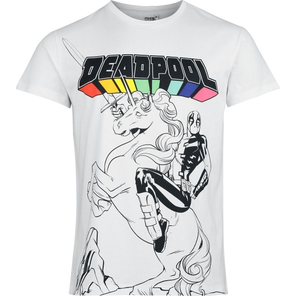 Deadpool Unicorn Tričko bílá - Merchstore.cz