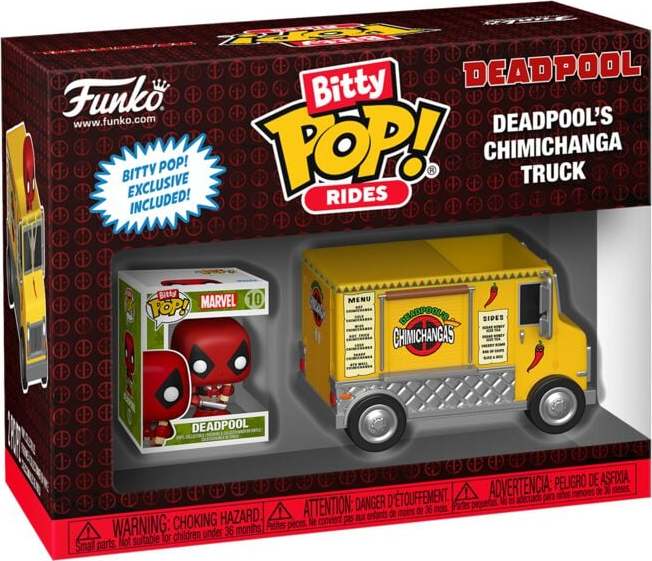 Deadpool Vinylová figurka Deadpool´s Chimichanga Truck (Bitty Pop! Ride) Sberatelská postava standard - Merchstore.cz Deadpool Vinylová figurka Deadpool´s Chimichanga Truck (Bitty Pop! Ride) Sberatelská postava standard - Merchstore.cz