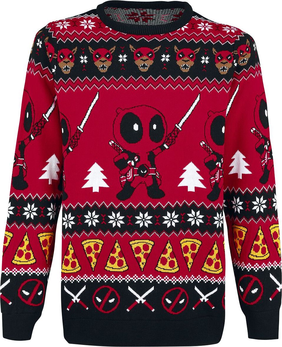 Deadpool Wish You A Deadpool Christmas Pletený svetr vícebarevný - Merchstore.cz Deadpool Wish You A Deadpool Christmas Pletený svetr vícebarevný - Merchstore.cz