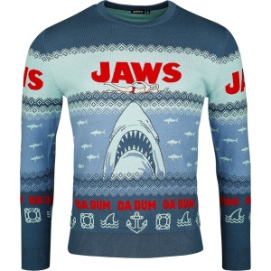 Der weisse Hai Jaws - Da Dum Da Dum Pletený svetr vícebarevný - Merchstore.cz
