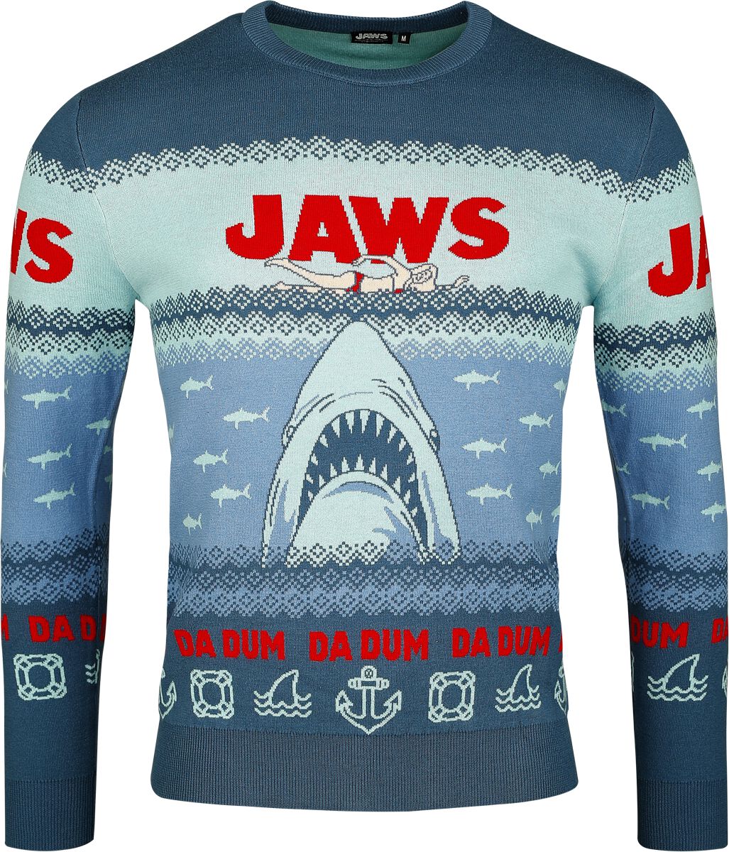 Der weisse Hai Jaws - Da Dum Da Dum Pletený svetr vícebarevný - Merchstore.cz Der weisse Hai Jaws - Da Dum Da Dum Pletený svetr vícebarevný - Merchstore.cz