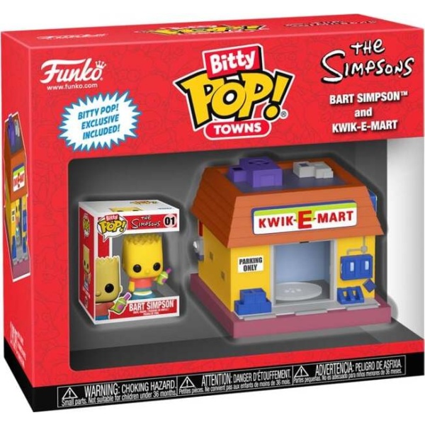 Die Simpsons Vinylová figurka Bart Simpson and Kwik-E-Mart (Bitty Pop! Town) Sberatelská postava standard - Merchstore.cz