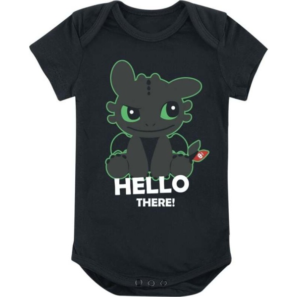 Drachenzähmen leicht gemacht Ohnezahn - Hello There! body černá - Merchstore.cz