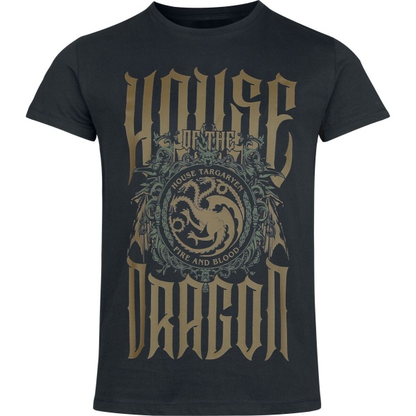 Game Of Thrones House of the Dragon Tričko černá - Merchstore.cz