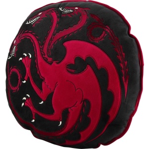 Game Of Thrones House Targaryen dekorace polštár cerná/cervená - Merchstore.cz