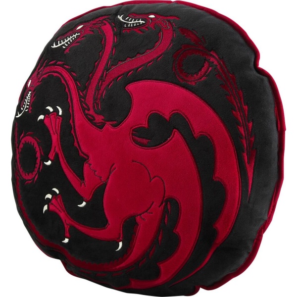 Game Of Thrones House Targaryen dekorace polštár cerná/cervená - Merchstore.cz