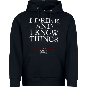 Game Of Thrones I Drink And I Know Things Mikina s kapucí černá - Merchstore.cz