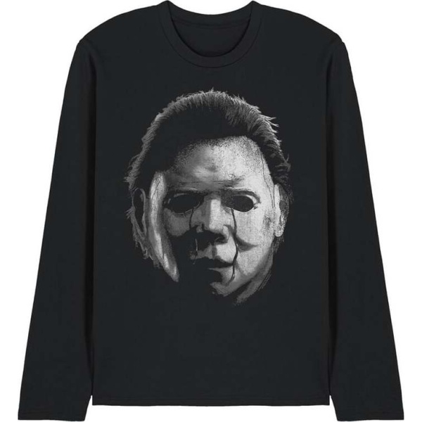 Halloween Michael Myers - The Shape - Large Face Tričko s dlouhým rukávem černá - Merchstore.cz