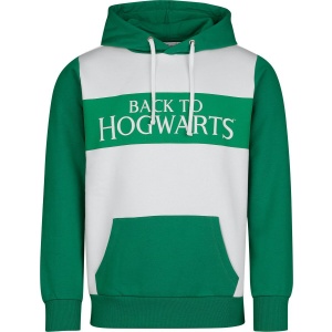 Harry Potter Back To Hogwarts Mikina s kapucí zelená/bílá - Merchstore.cz