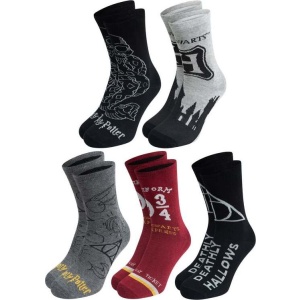 Harry Potter Balení 5 párů ponožek Harry Potter Ponožky vícebarevný - Merchstore.cz