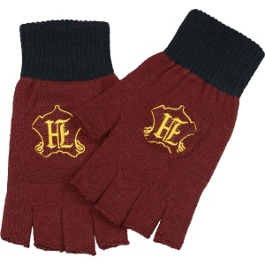 Harry Potter Hogwarts - Logo rukavice bez prstů cervená/cerná - Merchstore.cz