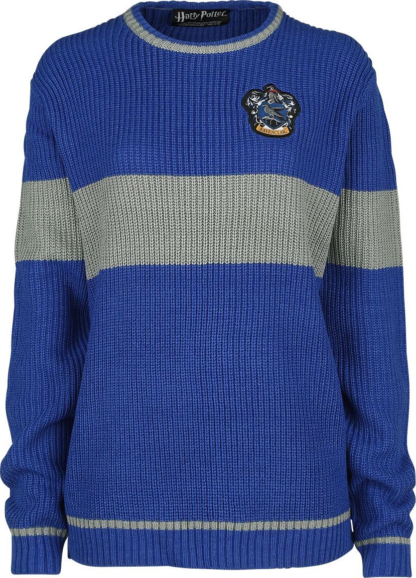 Harry Potter Ravenclaw - Quidditch Pletený svetr modrá/šedá - Merchstore.cz Harry Potter Ravenclaw - Quidditch Pletený svetr modrá/šedá - Merchstore.cz