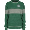 Harry Potter Slytherin - Quidditch Pletený svetr zelená/šedá - Merchstore.cz