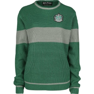 Harry Potter Slytherin - Quidditch Pletený svetr zelená/šedá - Merchstore.cz