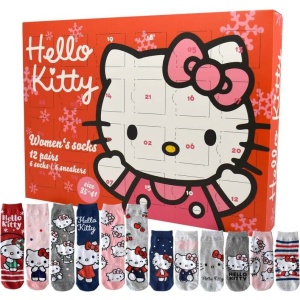 Hello Kitty Adventní kalendář Hello Kitty s dámskými ponožkami Adventní kalendář vícebarevný - Merchstore.cz