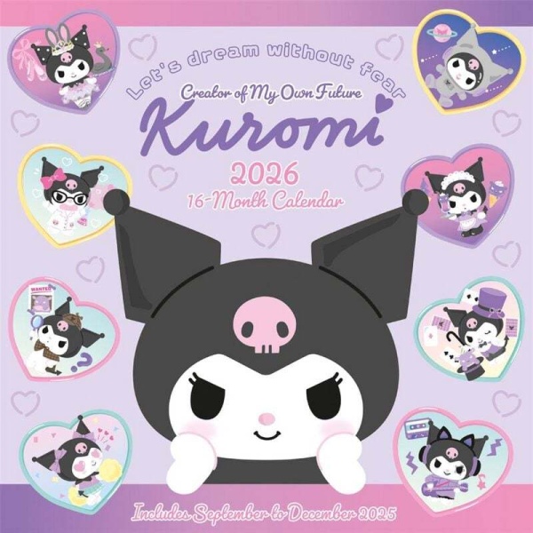 Hello Kitty Kuromi - Dream Without Fear Nástenný kalendář vícebarevný - Merchstore.cz