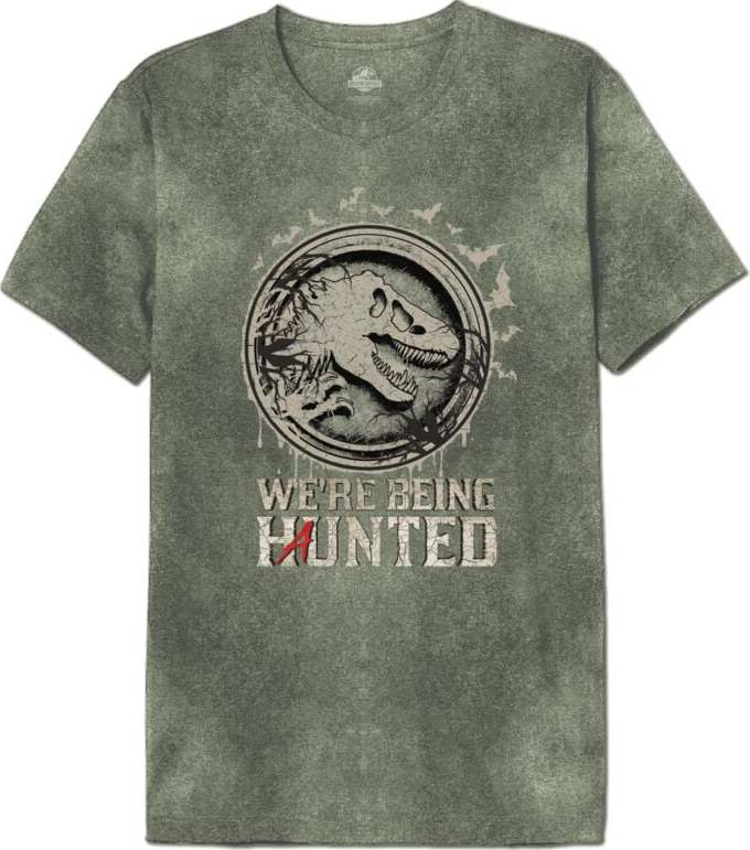 Jurassic Park Haunted Jurassic Tričko khaki - Merchstore.cz Jurassic Park Haunted Jurassic Tričko khaki - Merchstore.cz