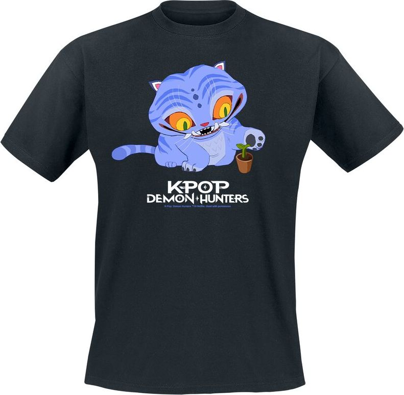 KPop Demon Hunters Derpy Tiger Tričko černá - Merchstore.cz KPop Demon Hunters Derpy Tiger Tričko černá - Merchstore.cz