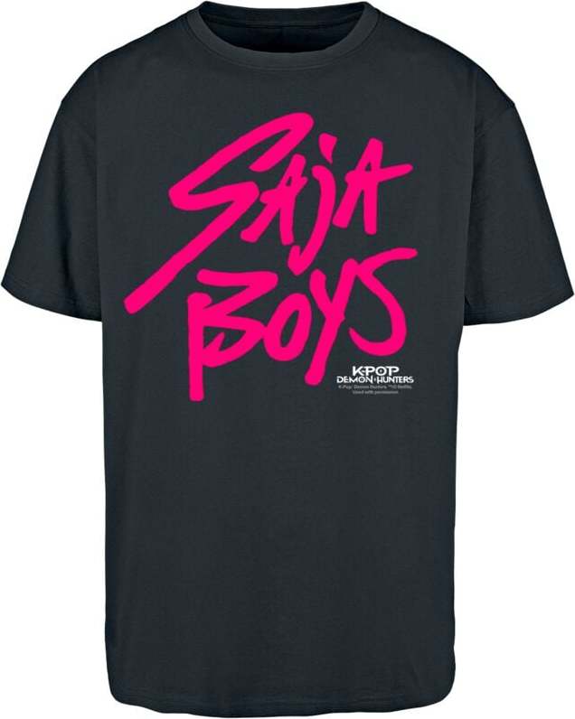 KPop Demon Hunters Saja Boys Logo Tričko černá - Merchstore.cz
