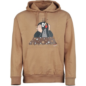 krtek Mole Mikina s kapucí hnědá - Merchstore.cz
