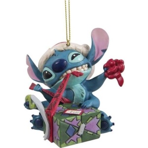 Lilo & Stitch Dekorace na vánoční stromek Stitch Unwrapping Christmas Gift Vánocní ozdoba - koule vícebarevný - Merchstore.cz