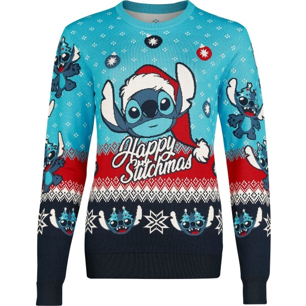 Lilo & Stitch Happy Stitchmas Pletený svetr vícebarevný - Merchstore.cz