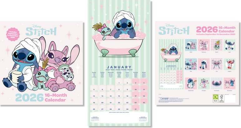 Lilo & Stitch Nástěnný kalendář 2026 Nástenný kalendář vícebarevný - Merchstore.cz Lilo & Stitch Nástěnný kalendář 2026 Nástenný kalendář vícebarevný - Merchstore.cz