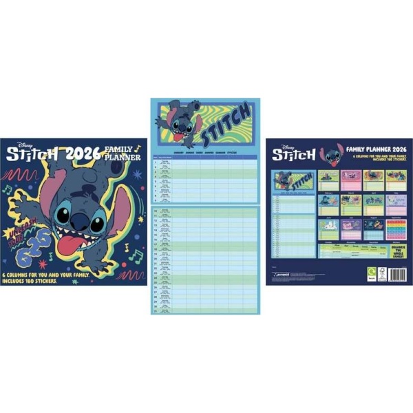 Lilo & Stitch Nástěnný kalendář 2026 Nástenný kalendář vícebarevný - Merchstore.cz