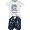 Lilo & Stitch Ohana Means Family pyžama bílá/modrá - Merchstore.cz