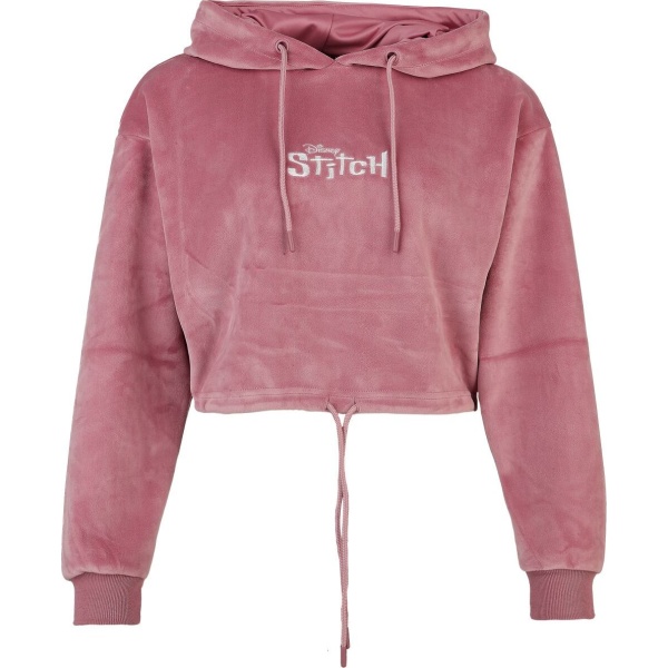 Lilo & Stitch Stitch Dámská mikina s kapucí světle růžová - Merchstore.cz